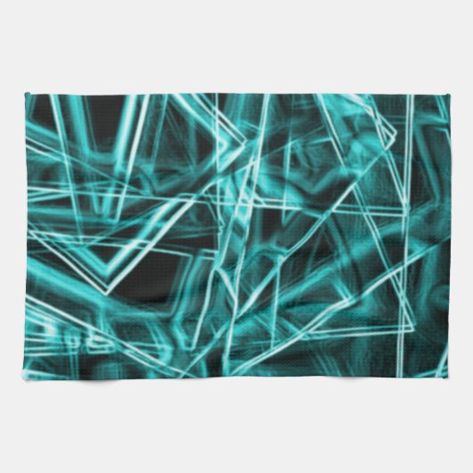 Quadratische Ecken und "neon" zyklische oder himme Geschirrtuch (Horizontal)