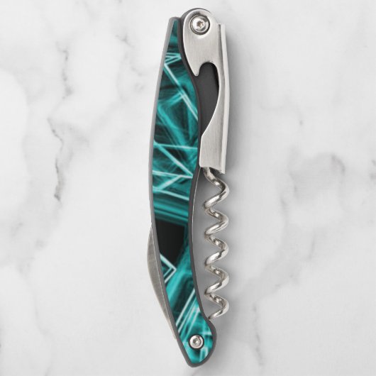 Quadratische Ecken und "neon" zyklische oder himme Kellnermesser (Rückseite)