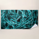 Quadratische Ecken und "neon" zyklische oder himme Strandtuch (Vorderseite)