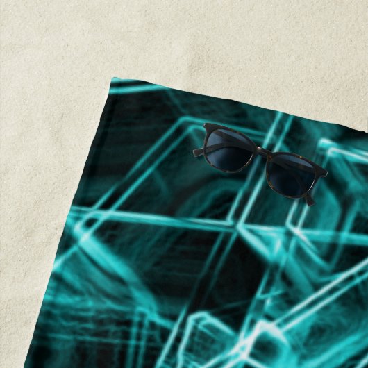 Quadratische Ecken und "neon" zyklische oder himme Strandtuch (Beispiel)