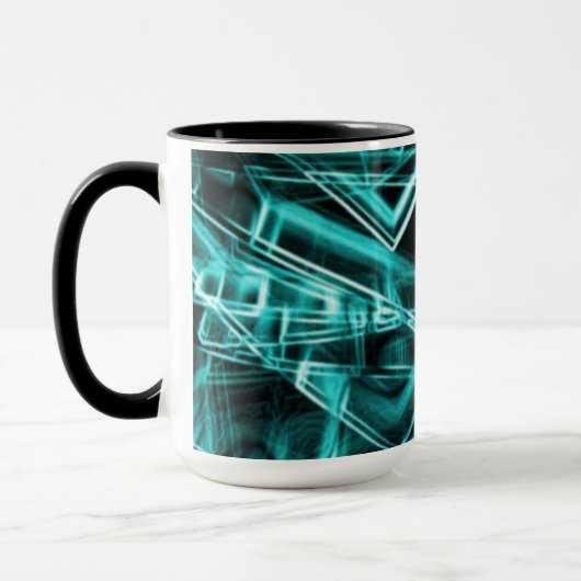 Quadratische Ecken und "neon" zyklische oder himme Tasse (Links)