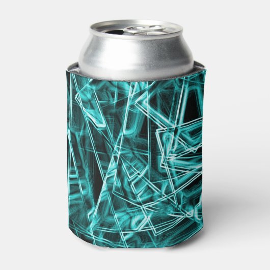 Quadratische Ecken und zyklische oder himmelblaue Dosenkühler (Kanne Vorderseite)