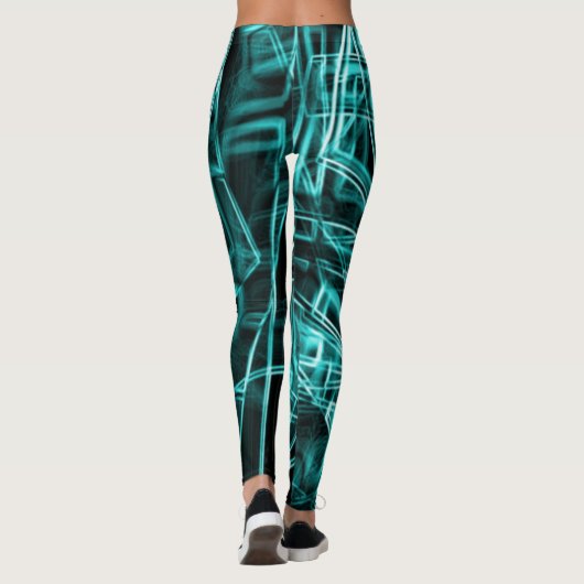 Quadratische Ecken und zyklische oder himmelblaue  Leggings (Rückseite)