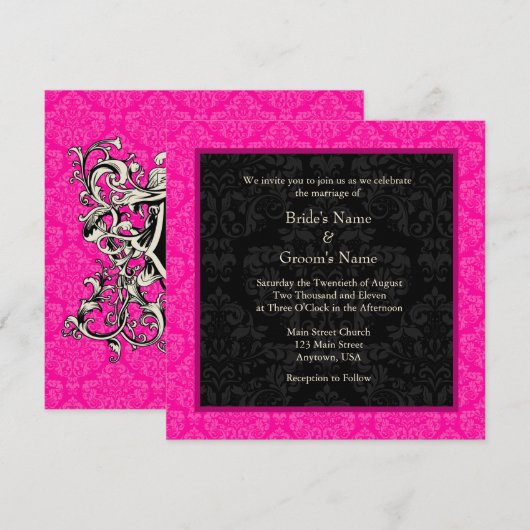 Quadratische Einladung (Vorne/Hinten)