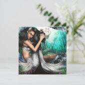 Quadratische Einladung - besonders angefertigt (Stehend Vorderseite)