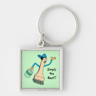 Quadratische erstklassige der schlüsselanhänger