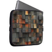 Quadratische Felder Abstrakt Laptopschutzhülle (Vorne Rechts)