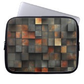 Quadratische Felder Abstrakt Laptopschutzhülle (Vorderseite)