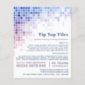 quadratische Fliesen, Fußboden, Fliesenwerbung Flyer (Vorne)