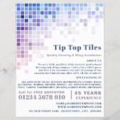 quadratische Fliesen, Fußboden, Fliesenwerbung Flyer (Vorne)