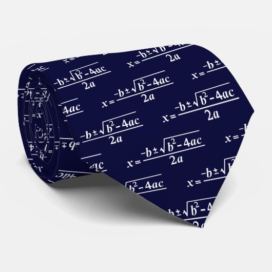 Quadratische Formel für Navy Blue Krawatte (Gerollt)