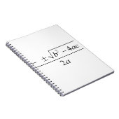 quadratische Formel, Geek, quadratische Gleichung Notizblock (Rechte Seite)