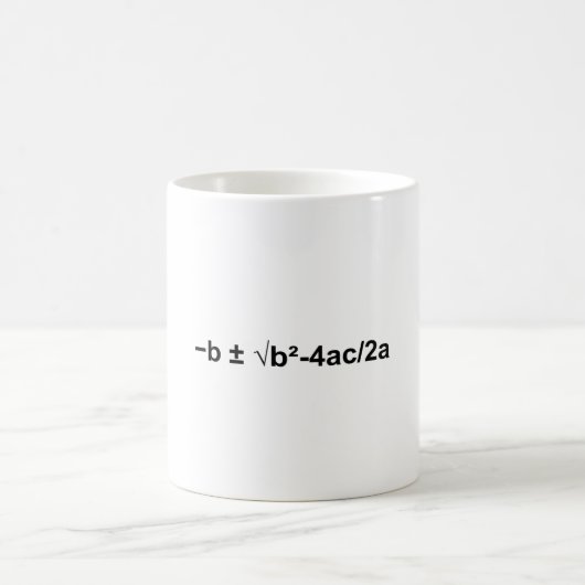 Quadratische Formel Mathematische Physik Kaffeetasse (Mittel)