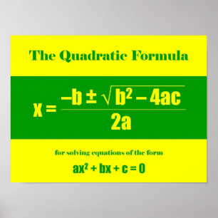 Quadratische Formel Poster