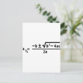 quadratische Formel Postkarte (Stehend Vorderseite)