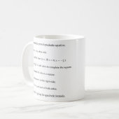 Quadratische Formel-Tasse Kaffeetasse (Vorderseite Links)