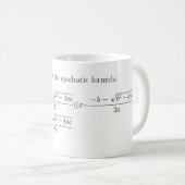 Quadratische Formel-Tasse Mathe Kaffeetasse (VorderseiteRechts)
