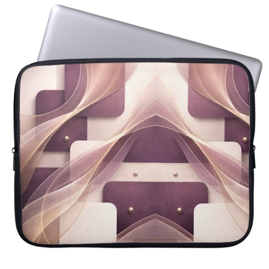 Quadratische Formen AI-Kunst Laptopschutzhülle (Vorderseite)