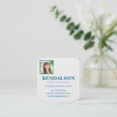 Quadratische Foto-Gitter-Fotografie Quadratische Visitenkarte (Stehend Vorderseite)