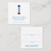 quadratische Friseursalonverabredungs-Erinnerung Terminkarte (Vorne/Hinten)