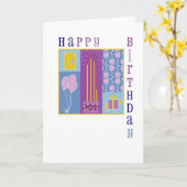 quadratische Geburtstagskarte 2004 Karte (Gelbe Blume)