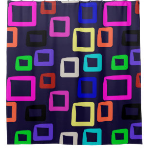 Quadratische geometrische Malerei, nahtlos designg Duschvorhang