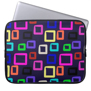 Quadratische geometrische Malerei, nahtlos designg Laptopschutzhülle