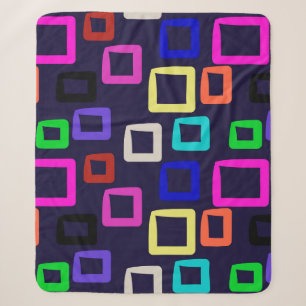 Quadratische geometrische Malerei, nahtloses Desig Sherpadecke