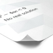 Quadratische Gleichung - Math Poster (Ecke)