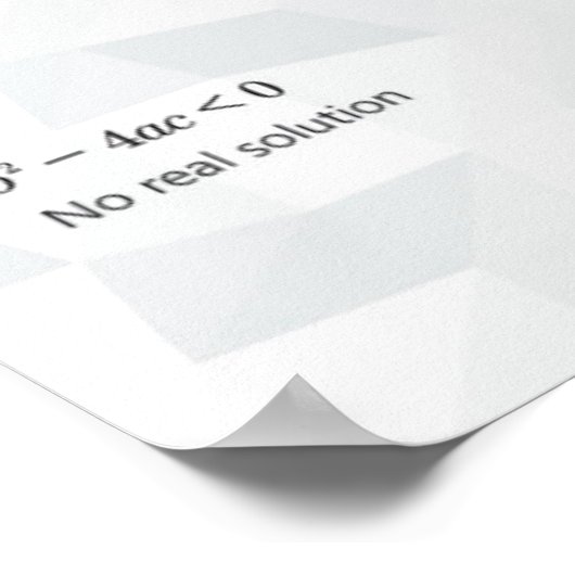 Quadratische Gleichung - Math Poster (Ecke)