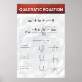 Quadratische Gleichung - Math Poster (Vorne)