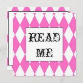 Quadratische Harlekin-Alice-Einladung Einladung (Vorne/Hinten)