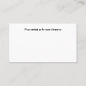 Quadratische Heustaplungsballen Visitenkarte (Rückseite)