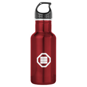 Quadratische Kanji-Zeichen für drei in Oshiki Trinkflasche