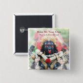 Quadratische Knöpfe verdienen Liebe auch Button (Vorne & Hinten)