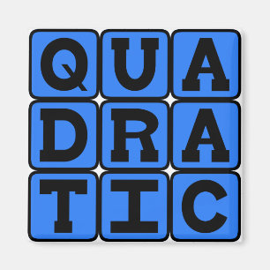 Quadratische, mathematische Gleichung Magnet