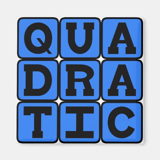 Quadratische, mathematische Gleichung Magnet (Vorne)