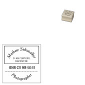 Quadratische MiniBriefmarke groß für Fotografen Gummistempel (Stempel)