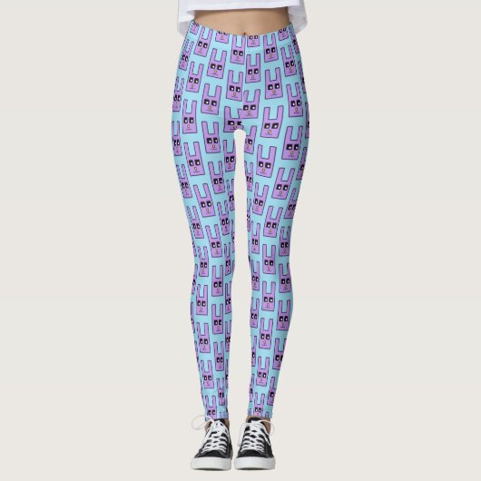 Quadratische Osterhasen-Leggings Leggings (Vorderseite)
