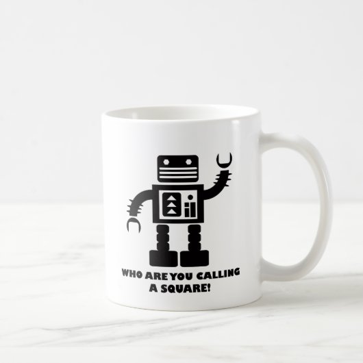 Quadratische Roboter-Tasse Kaffeetasse (Rechts)