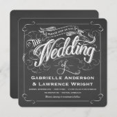 Quadratische rustikale einladung (Vorne/Hinten)