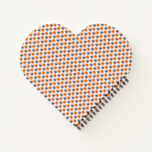 Quadratische Schichten Orange Pink Gray Notizblock (Rückseite)