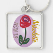 Quadratische Schlüsselkette Schlüsselanhänger (Vorne)