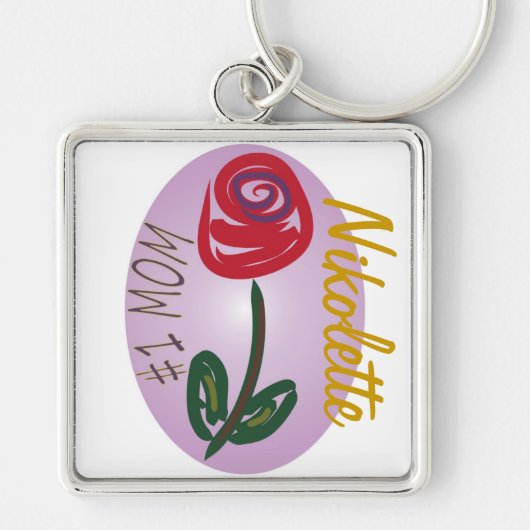 Quadratische Schlüsselkette Schlüsselanhänger (Vorne)