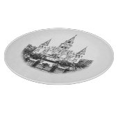 Quadratische St. Louis Kathedrale New Orleans Schneidebrett (Ecke)