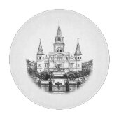 Quadratische St. Louis Kathedrale New Orleans Schneidebrett (Vorderseite)