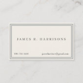 Quadratische Streifen Dots Classic Retro Clean Gra Visitenkarte (Vorderseite)