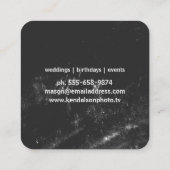 Quadratische Tafel-Fotografie Visitenkarte (Rückseite)