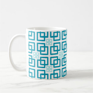 Quadratische Tealfarbtöne Kaffeetasse