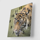 Quadratische Tiger-Uhr Wanduhr (Winkel)
